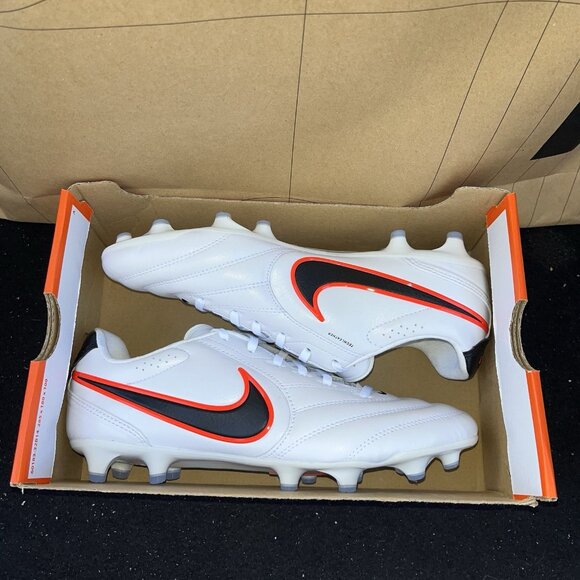 NEW Nike Tiempo Ligera Pro FG White Black Crimson HQ3158-106 Men Size 8 main image 7